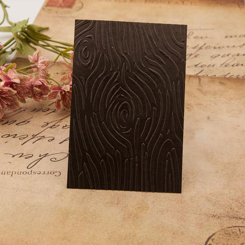 FUGUT 3-D Embossing Folder for Card Making - Plastic Textured Template for DIY Scrapbooking, Paper Crafting and Handmade Art Supplies (3D Tree Wood Grain 8.3 x 5.9 in) - Image 3